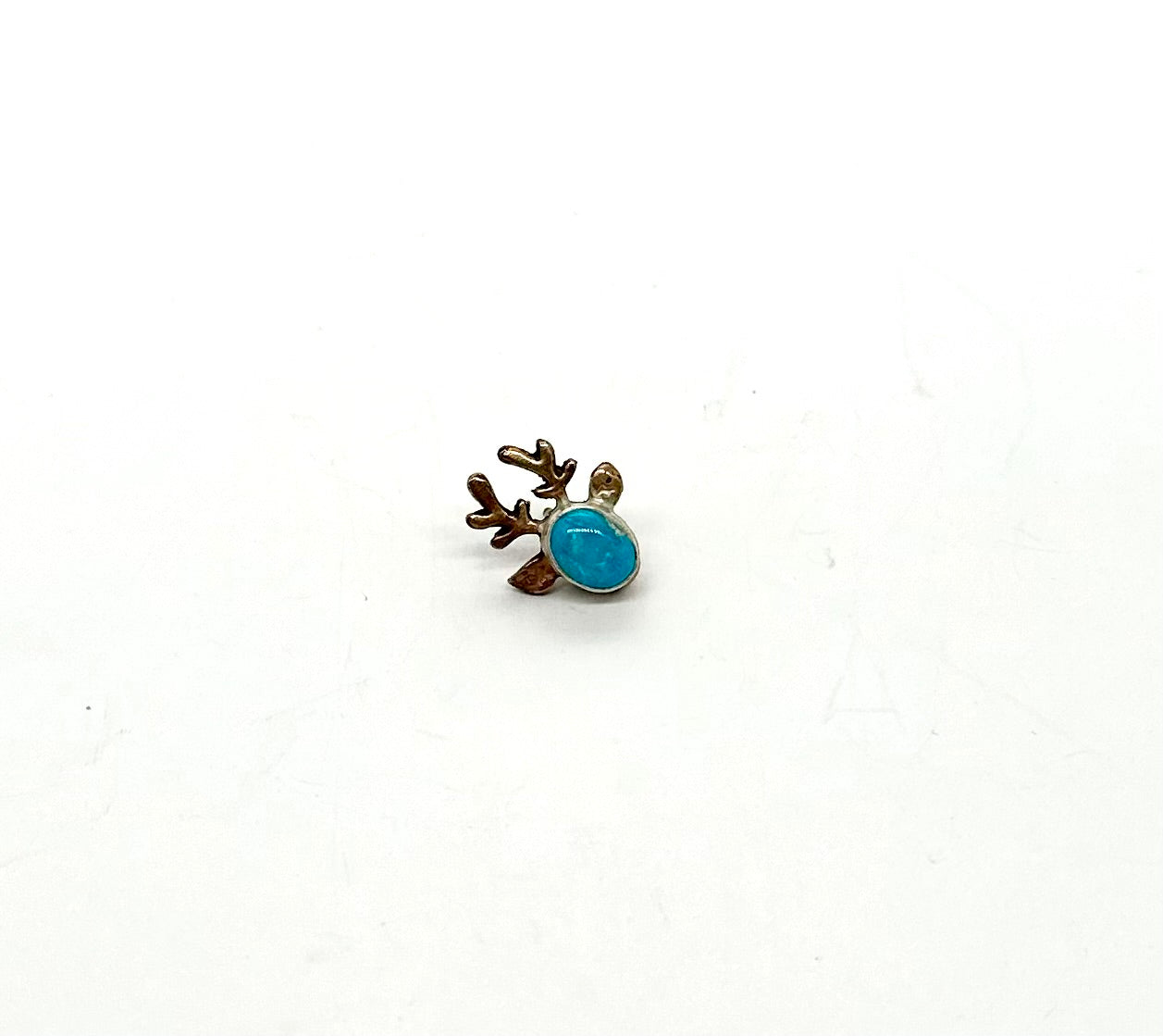 Turquoise Reindeer Hat Pin