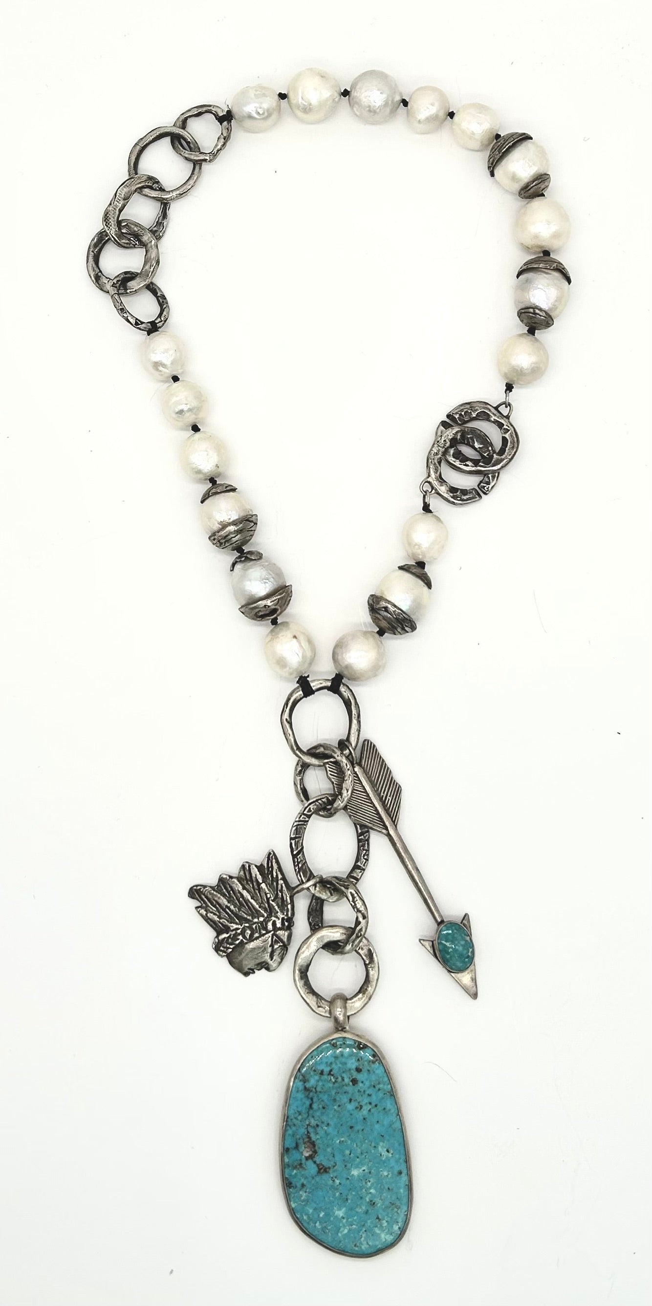 Baroque Pearl Rosary Necklace