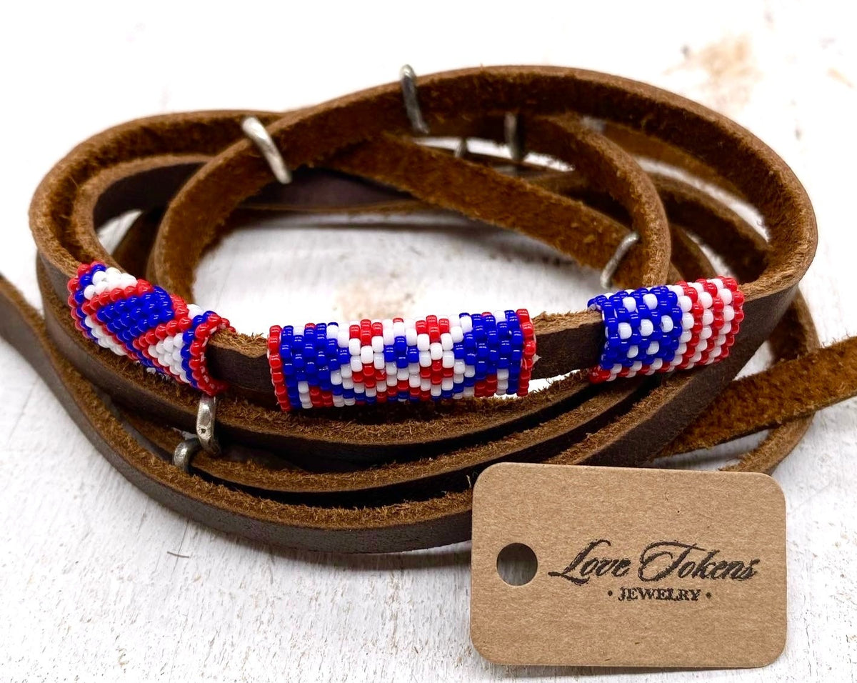 Thin Leather Wrap Bracelet | Laguna 8 XL