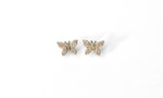 Diamond Butterfly Studs