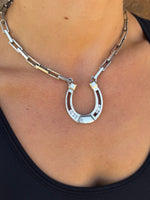 Six Diamond Horseshoe Necklace