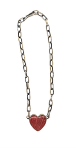 Melody Coral Heart Necklace