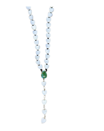 Bluebird Turquoise Mother of Pearl Heart Rosary