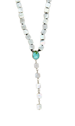 Sonoran Turquoise Square Mother of Pearl Rosary