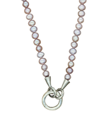 Tiny Blush Freshwater Pearl Charm Necklace
