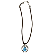 Leather Turquoise Naja Necklace