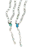 Sonoran Turquoise Square Mother of Pearl Rosary