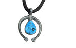 Leather Turquoise Naja Necklace