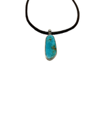 30 ct Royston Turquoise and Leather Necklace