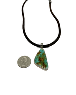 45 ct Royston Turquoise and Leather Necklace
