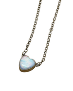 Opal Heart Dainty Necklace