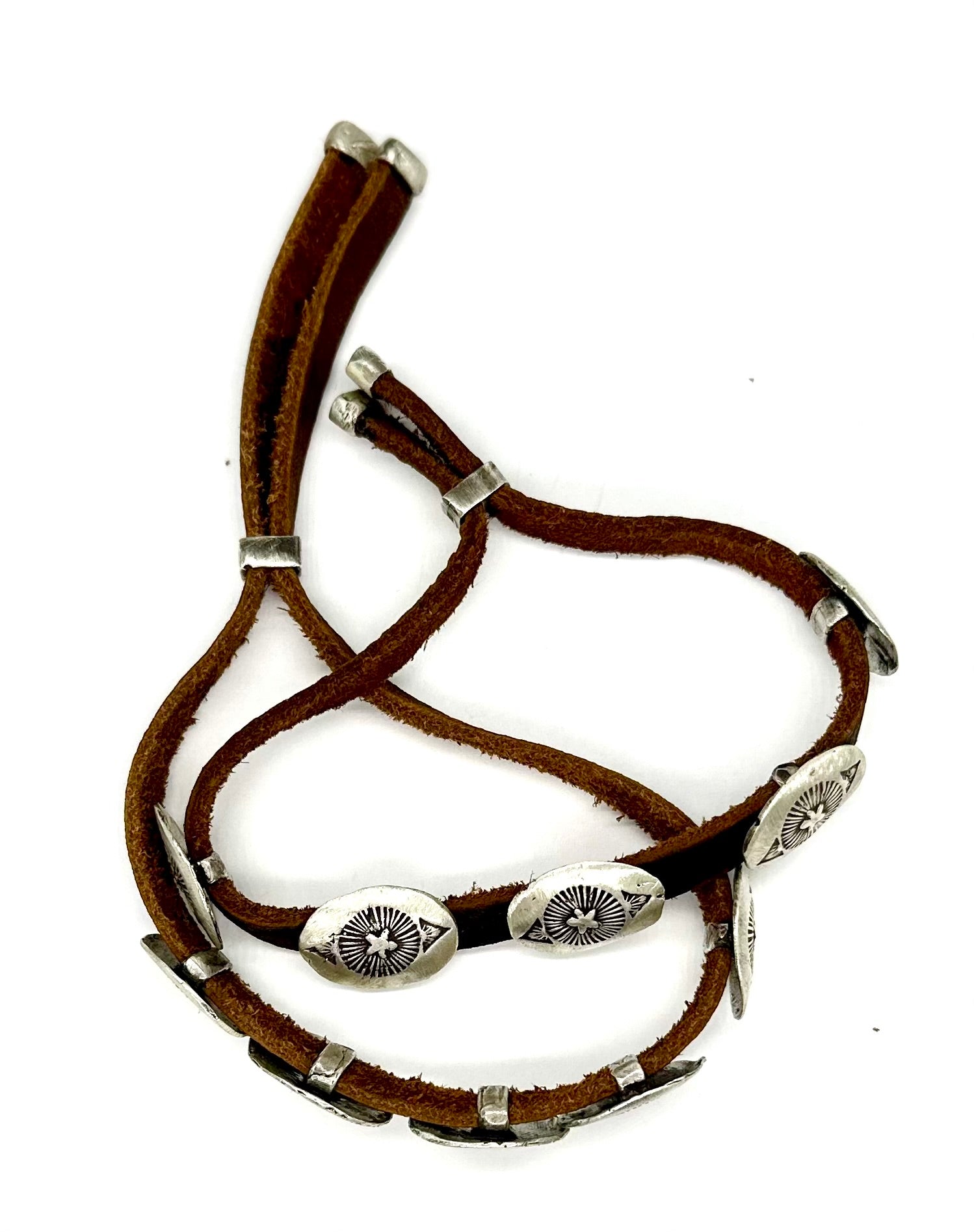 Oval Star Concho Leather Cinch Bracelet