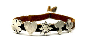 Emoji Leather Cinch Bracelet