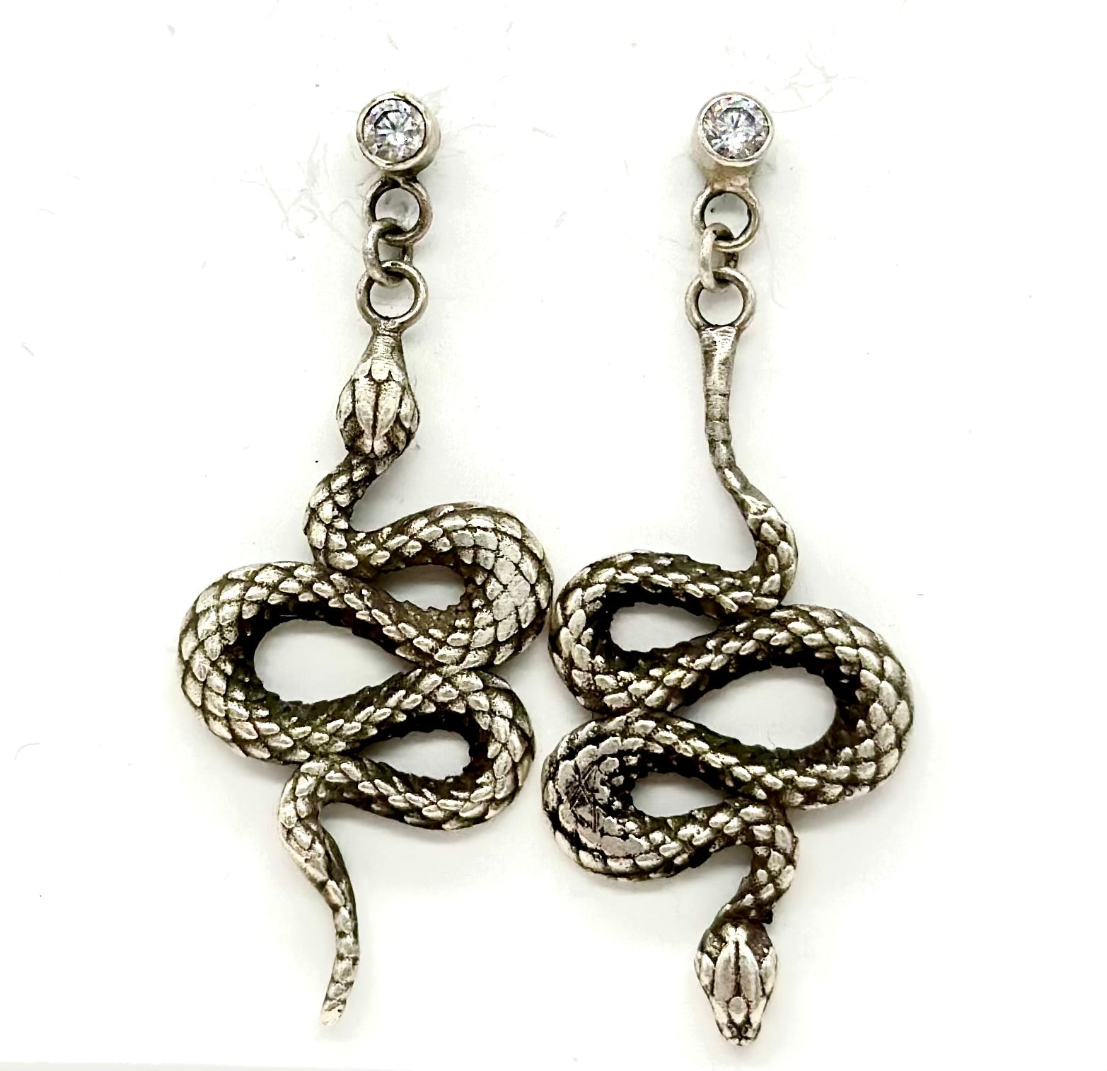 Diamond Snake Earrings