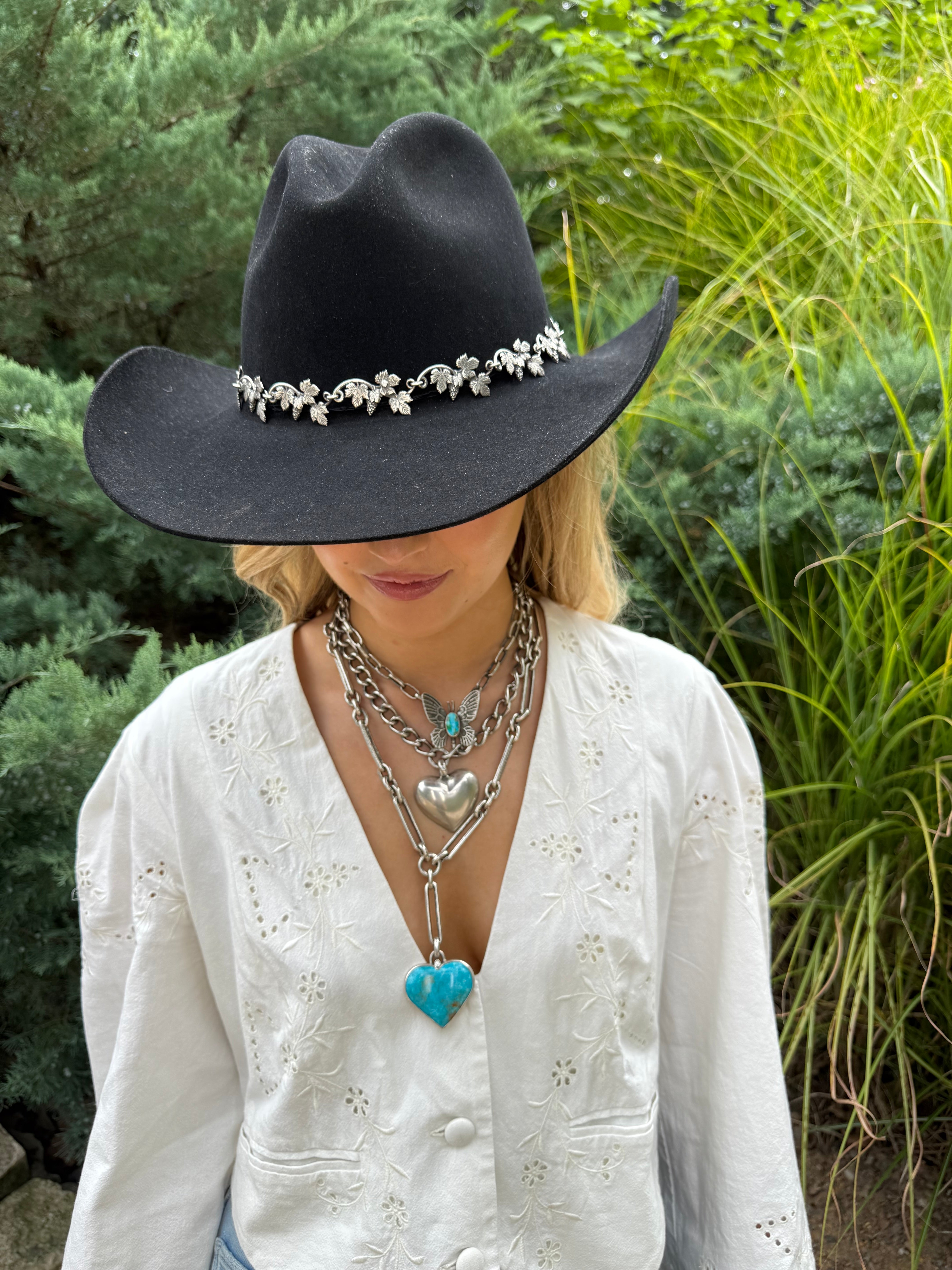 Diamond Bubble Heart Curb Chain Necklace