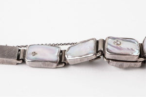 Square Baroque Pearl Hinge Bracelet