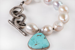 Baroque Pearl and Royston Bracelet