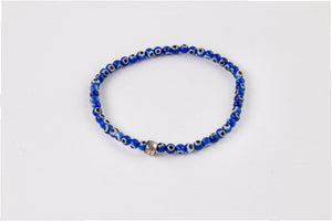 Blue Glass Eye Stretchy Bracelet