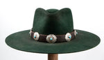 Blue Ridge Flower Concho Buckle Set Hat Band