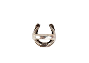 “Lucky Me” Diamond Inlay Horseshoe Ring