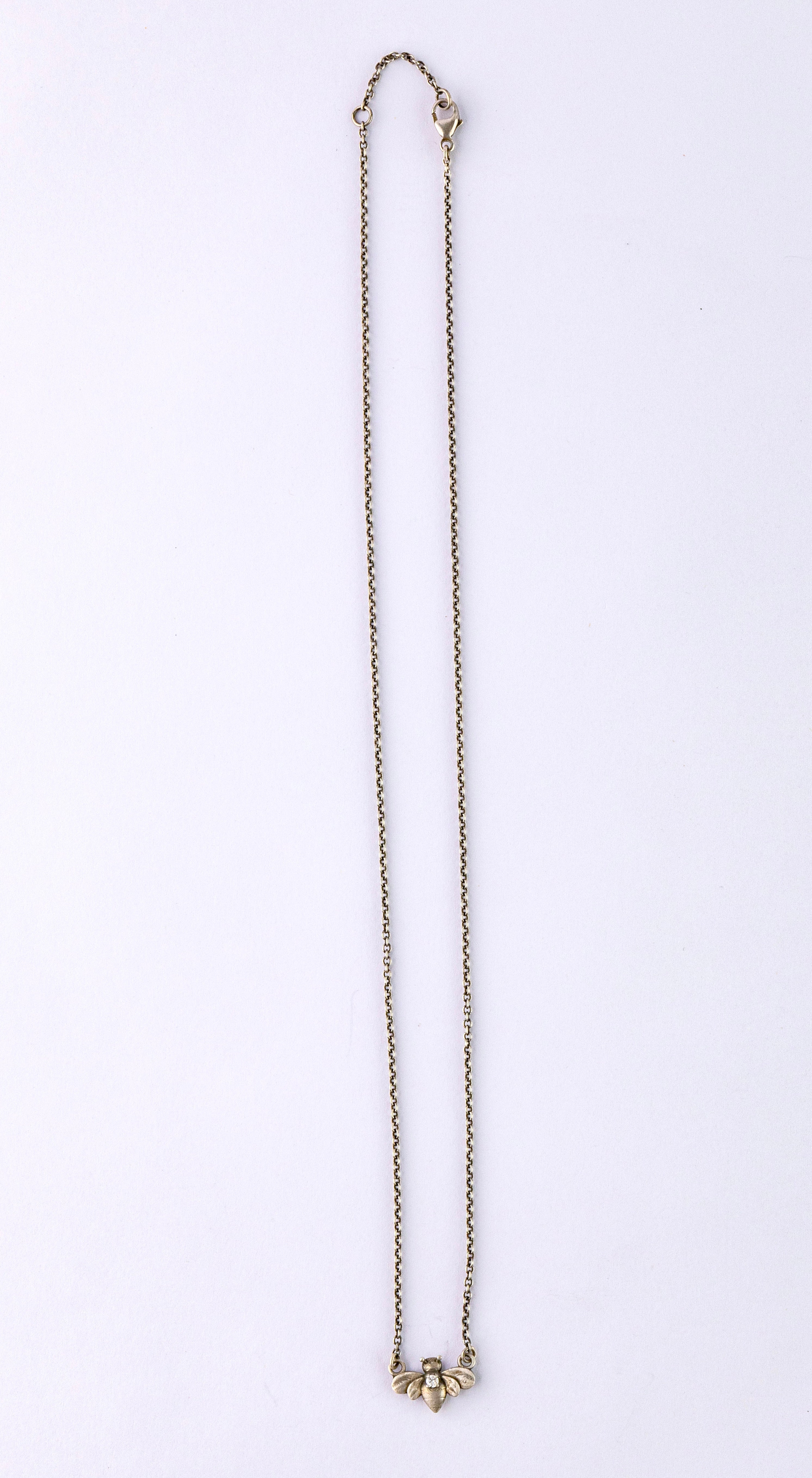 Bumble Bee Diamond Dainty Necklace