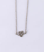 Sidewinder Snake Diamond Dainty Necklace