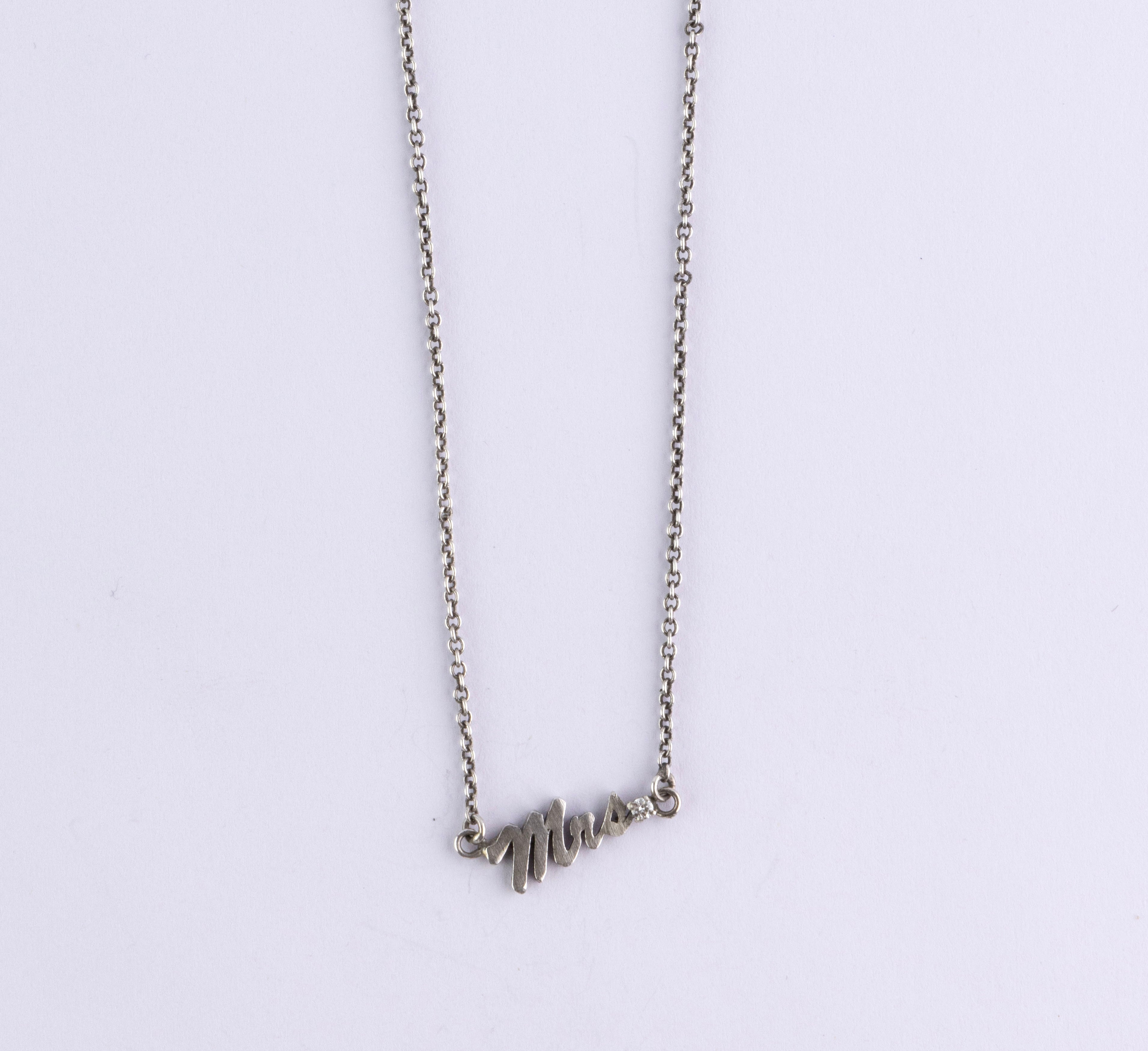 Mrs. Diamond Dainty Necklace