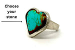 Kingman Turquoise Heart Ring Setting