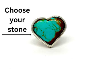 Kingman Turquoise Heart Ring Setting