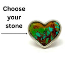 Kingman Turquoise Heart Ring Setting