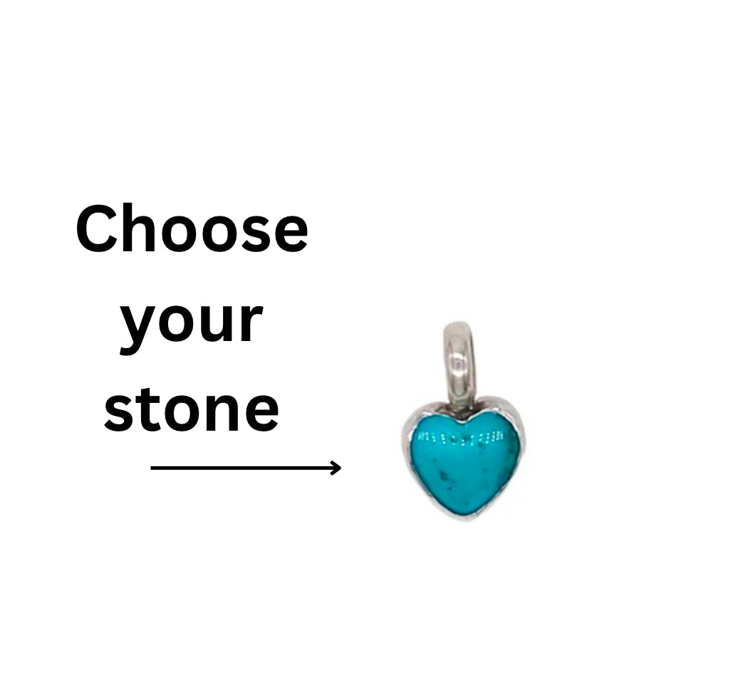 Kingman Turquoise Heart Charm Setting