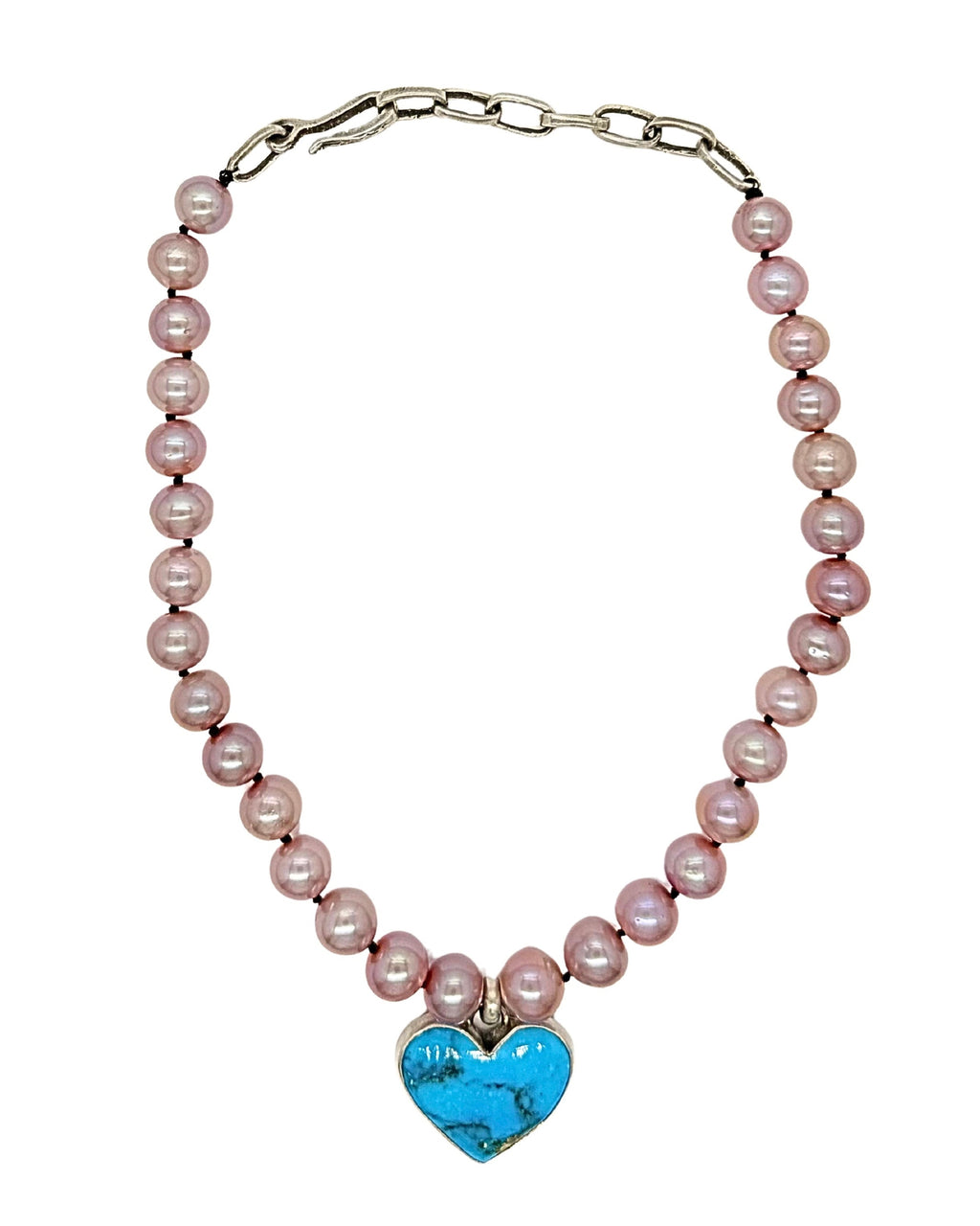 40ct Kingman Heart Blush Pearl Necklace