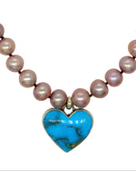 40ct Kingman Heart Blush Pearl Necklace