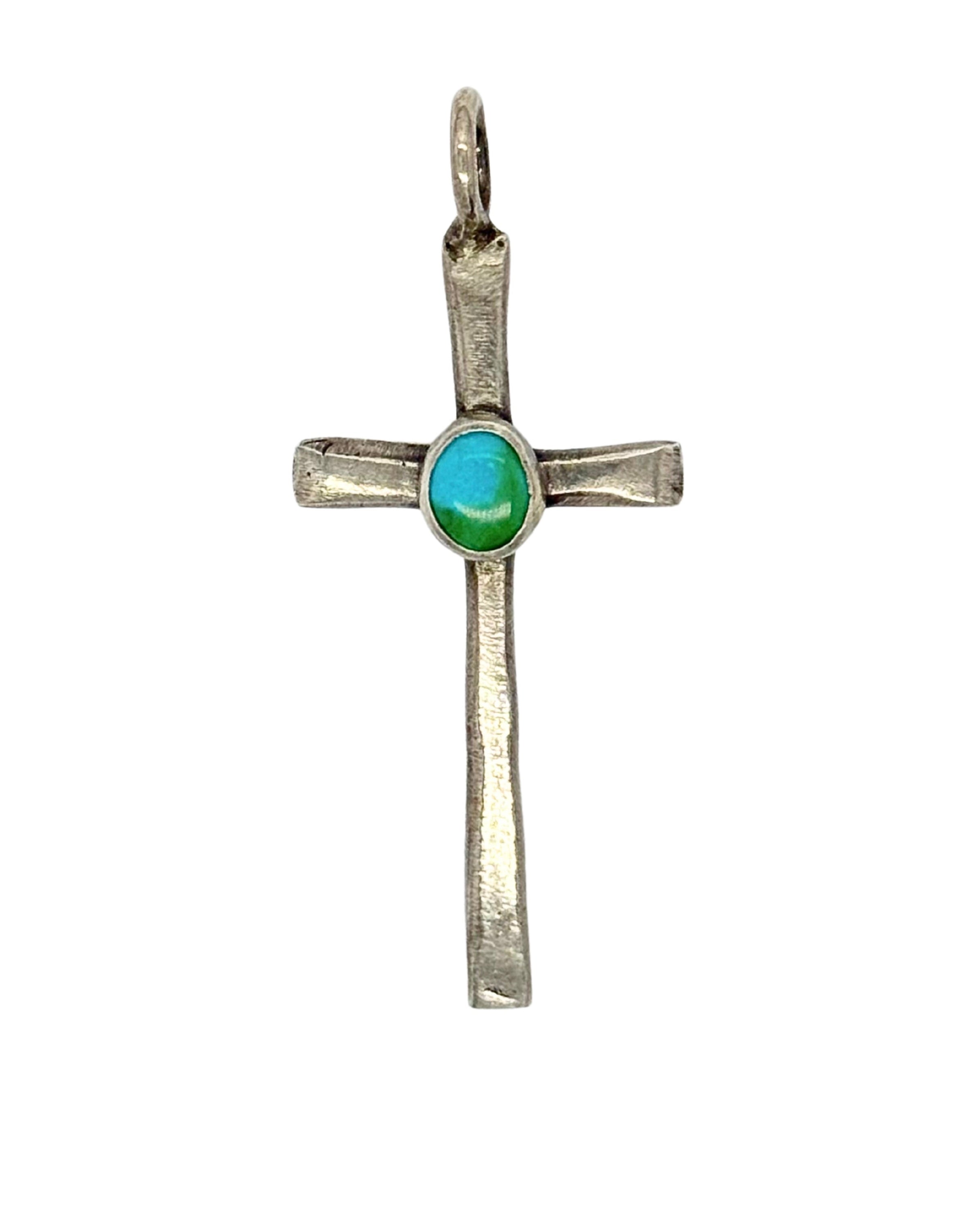 Sonoran Gold Turquoise Cross Charm