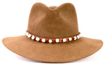 Leather & baroque Pearls Hat Band