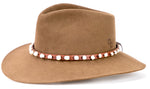 Leather & baroque Pearls Hat Band