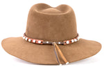 Leather & baroque Pearls Hat Band