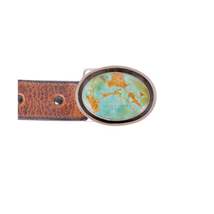 Inlay Turquoise Big Ass Buckle – Love Tokens Jewelry display picture 1