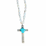 Kingman Turquoise Chunk Baroque Rosary