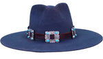 Blue Ridge Mountain Square Concho Hat Band