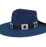 Blue Ridge Mountain Square Concho Hat Band