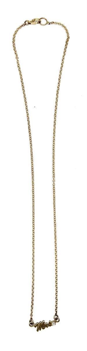 Mrs. Diamond Dainty Necklace