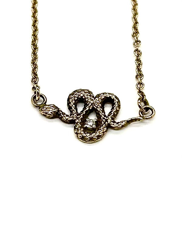 Sidewinder Snake Dainty Gold Necklace