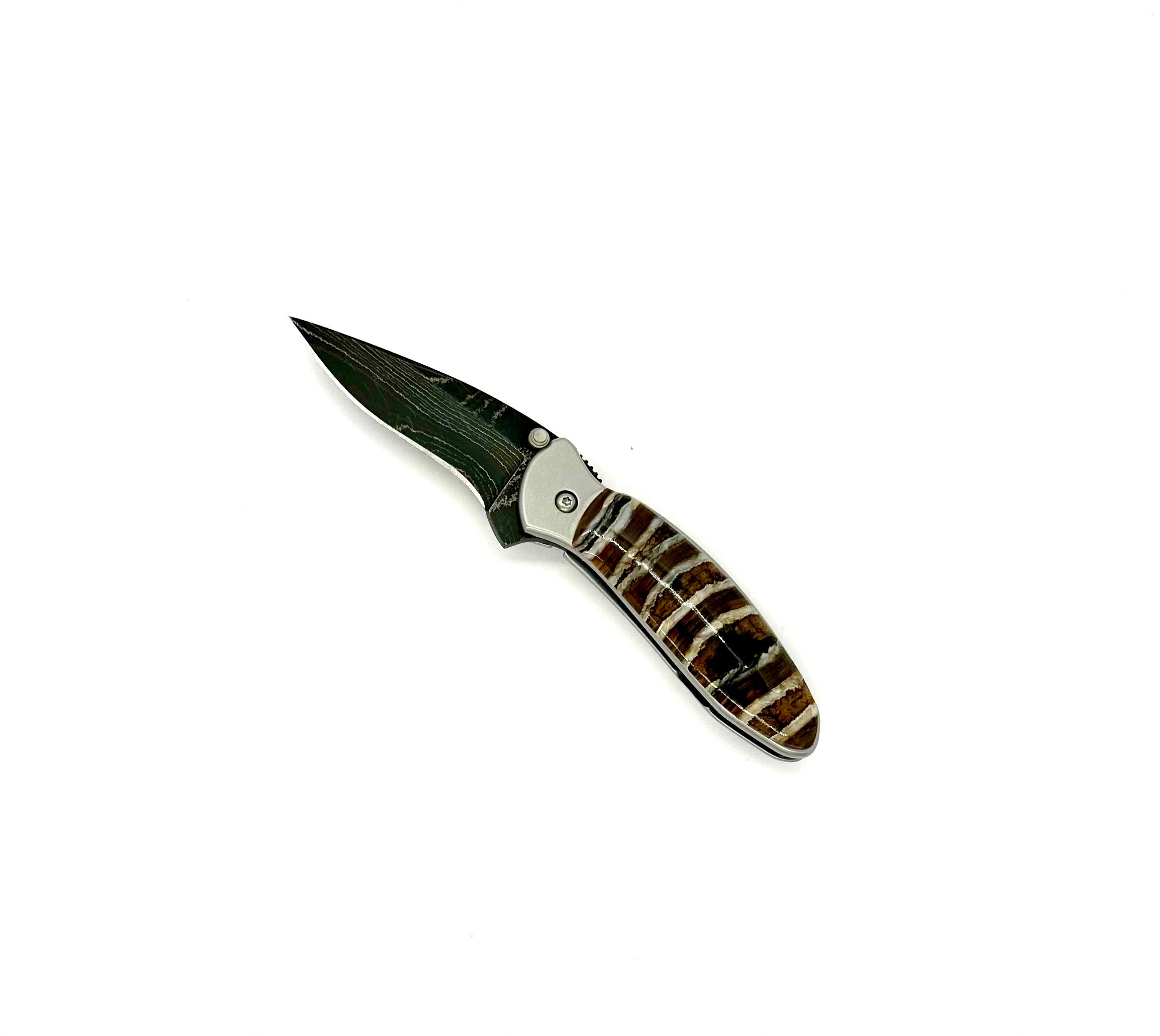 Mammoth Tooth Kershaw China Damascus Knife