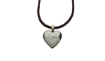 White Buffalo Heart Leather Necklace