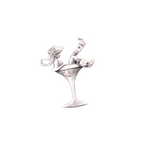 Diamond Martini Arden Hat Pin