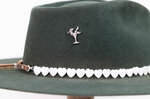 Big Mother of Pearl Heart Hat Band