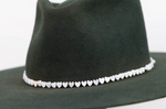 Tiny Mother of Pearl Heart Hat Band