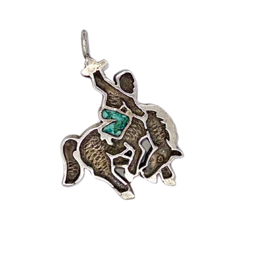Kingman Inlay Bucking Charm