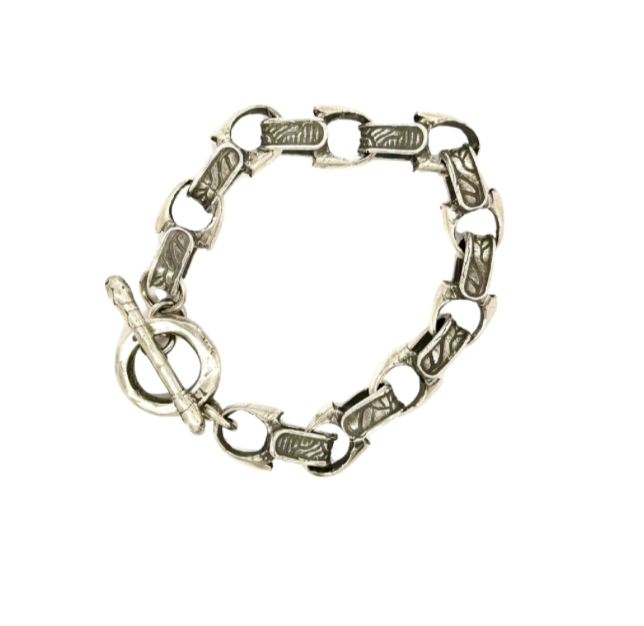 Sterling Silver Boot Spur Chain Bracelet